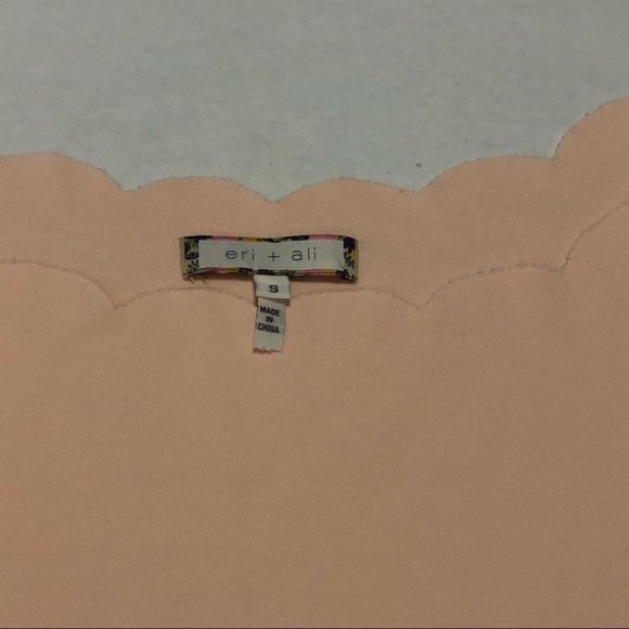 Anthropologie Eri + Ali Peach Scallop Tank Top - Picture 2 of 5